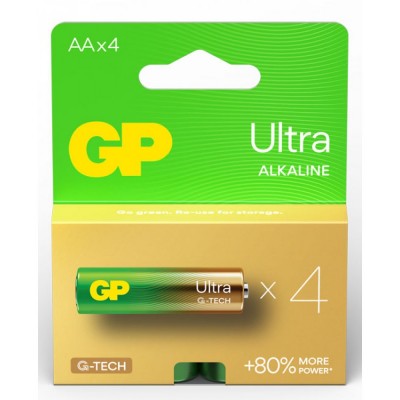 AA ALKALINE BATTERY - 4 PCS - GP ULTRA G-TECH