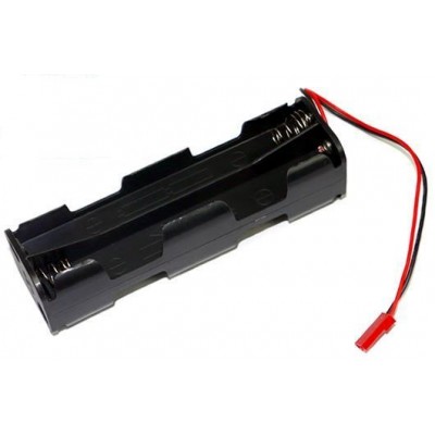 BATTERY BOX - 8 AA CELLS - SQUARE LONG  - WITH BEC connector