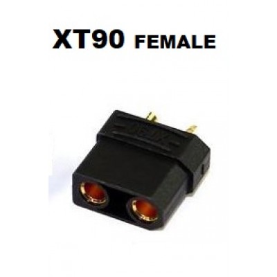 XT90 GOLD CONNECTOR FEMALE ( BLACK ) - 1 PIECE