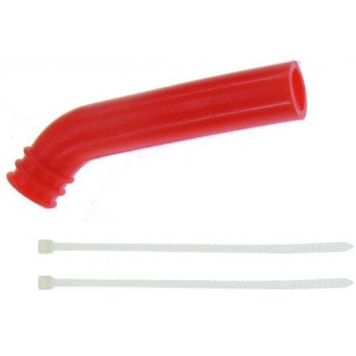 SILICON EXHAUST DEFLECTOR ( COLOR : RED ) - FOR 1/10 SCALE CARS - 1 PIECE
