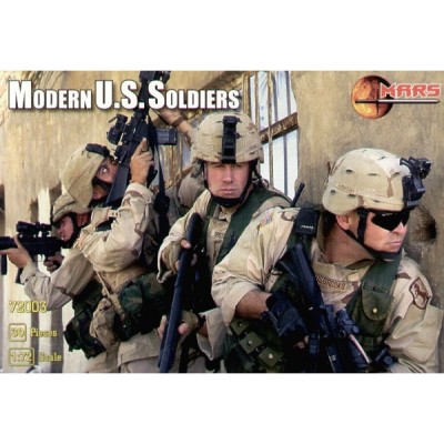 U.S. MODERN SOLDIERS ( 48 FIGURES ) - 1/72 SCALE - MARS
