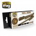 TIRES AND TRACKS COLORS - 6 JARS 17ml - AMMO MIG 7105