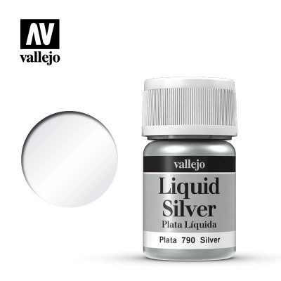 LIQUID GOLD - SILVER 35ml - ALCOHOL BASED METALLIC COLOR -VALLEJO 70.790