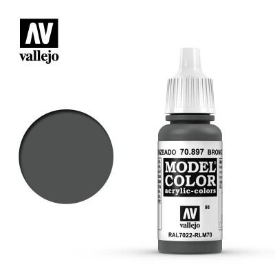 BRONZE GREEN - MODEL ACRYLIC COLOR 17ml - VALLEJO 70.897 - RAL7022 - RLM70