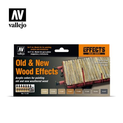 OLD AND NEW WOOD EFFECTS ( 8 PCS x 17ml ) - VALLEJO 71.187