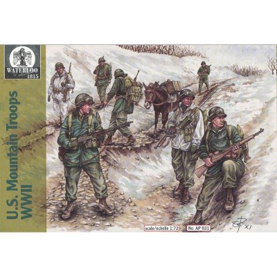 US MOUNTAIN TROOPS WWII - 27 PCS - 1/72 SCALE 