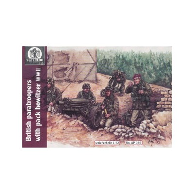 BRITISH PARATROOPERS WITH PACK HOWITZER WWII ( 15 PCS ) - 1/72 SCALE