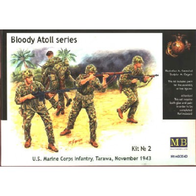 BLOODY ATOLL SERIES US MARINE CORPS, TARAWA 1943 WWII - 1/35 SCALE - MASTER BOX 3543