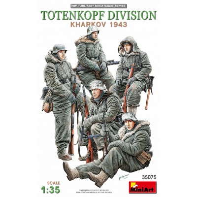 TOTENKOPF DIVISION ( KHARKOV 1943 ) WWII - 5 FIGURES - 1/35 SCALE - MINIART
