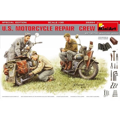 U.S. MOTORCYCLE REPAIR CREW - SPECIAL EDITION - 1/35 SCALE - MINIART 35284