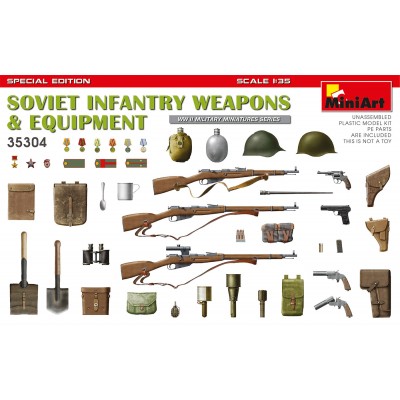 SOVIET INFANTRY WEAPONS & EQUIPMENT - 1/35 SCALE - MINIART 35304