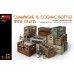 CHAMPAGNE & COGNAC BOTTLES w/CRATES - 1/35 SCALE - MINIART