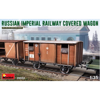 RUSSIAN IMPERIAL RAILWAY COVERED WAGON WWI - 1/35 SCALE - MINIART 39002
