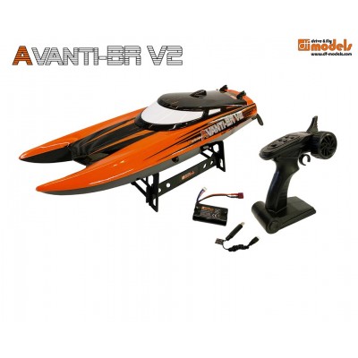 AVANTI BR V2 BRUSHED BOAT - RTR - Speed of up to 23 km/h - DF-MODELS 3640