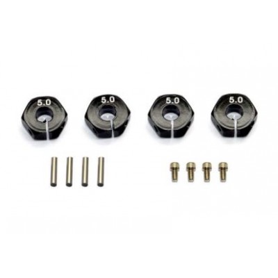 12mm HEX WHEEL ADAPTER / 5mm ( 4 PCS ) FOR 1/10 CARS