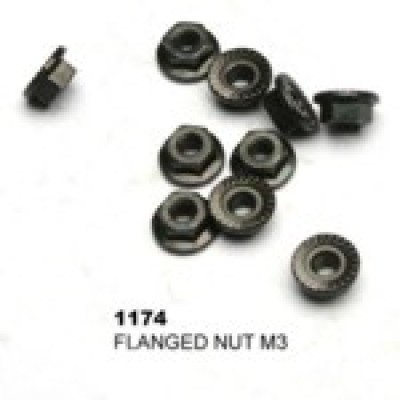 NUT FLANGED M3 10 PCS  ( NEW ITEM No. KYO-1-N3037F )