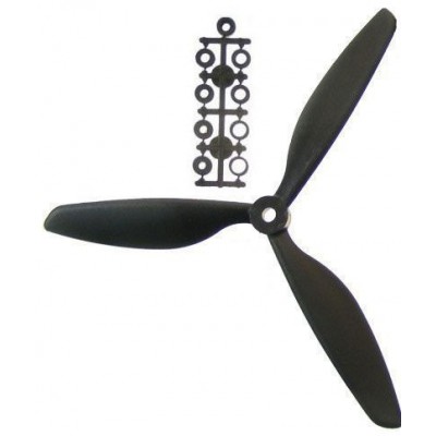 3-BLADED PROPELLER 9x4.5 ( blue or yellow ) - 1 PIECE
