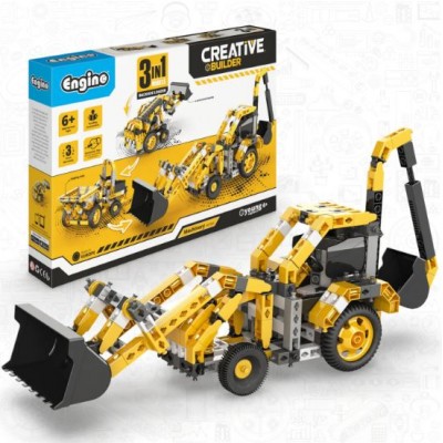 CREATIVE BUILDER BACKHOE LOADER MACHINERY SET - ENGINO